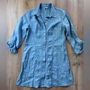 NWT Edward Irish Linen Shirt Dress Size XL